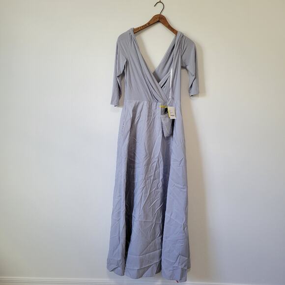 Alfred Sung Mikado Dress Platinum 12 - Picture 1 of 12